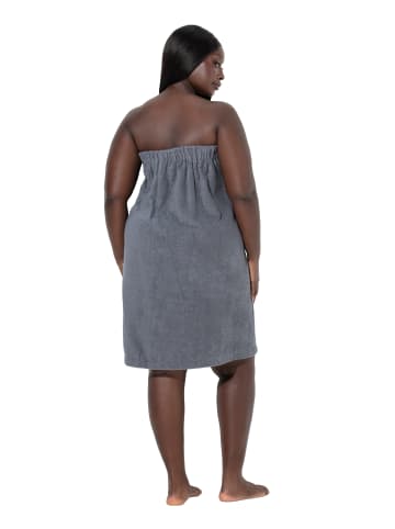 Ulla Popken Bademantel in dunkelgrau