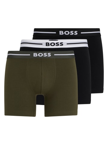 BOSS Boxershort 3er Pack in Schwarz/Khaki