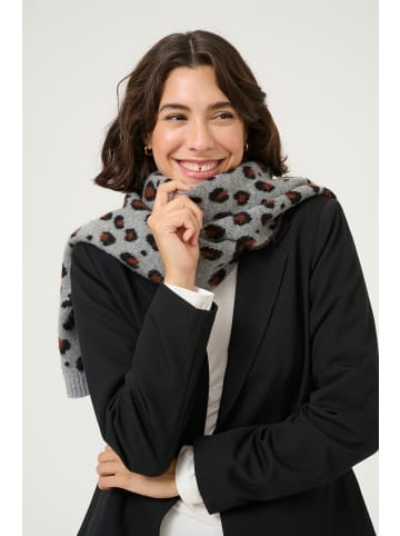 Kaffe Tuch KAmae in Grey Mel./Animal Knit pattern