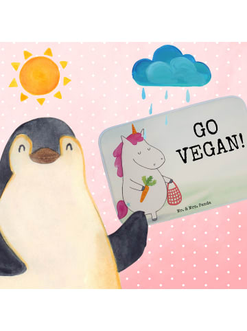 Mr. & Mrs. Panda Badvorleger Einhorn Vegan Design mit Spruch in Weiß
