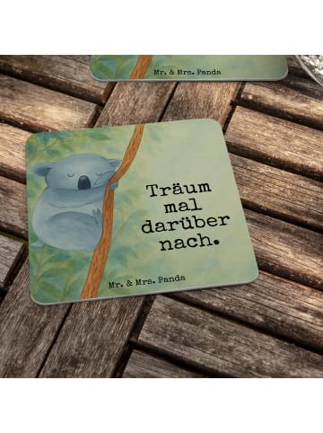 Mr. & Mrs. Panda Getränkeuntersetzer Koalabär Design mit Spruch in Weiß