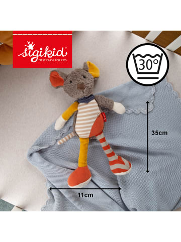 Sigikid Kuscheltier Maus Patchwork Sweety in grau/orange/gelb