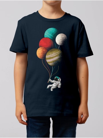 wat? Apparel T-Shirt Balloon Spaceman in Dunkelblau