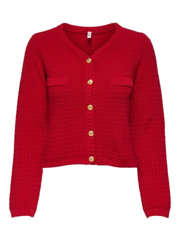 ONLY Strickjacke in Haute Red