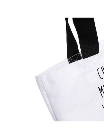 Mr. & Mrs. Panda Tote Bag Cupcake mit Spruch in Weiß