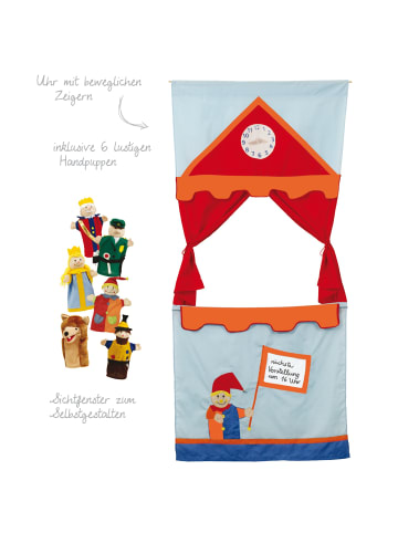 roba Tür-Kasperletheater zum Aufhängen – platzsparend inkl. 6 Handpuppen
