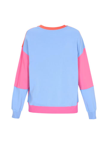 Swirly Women Sweatshirt in Pink Blue Multicolor