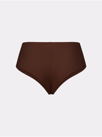 Erlich Textil  CASUAL COTTON HIGH WAIST BRAZIL STRING in umbra