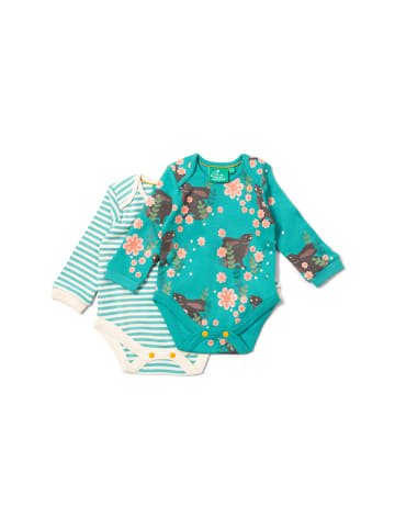 Little Green Radicals Bio-Baby-Bodysuit 2er-Pack in Grün