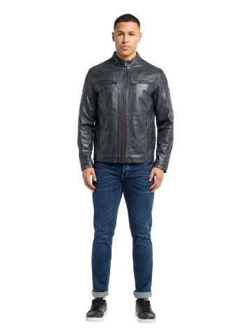 Bruno Banani Lederjacke MADDOX in Anthrazit / Melange