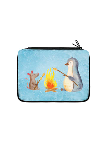 Mr. & Mrs. Panda Bleistiftetui Pinguin Lagerfeuer ohne Spruch in Eisblau
