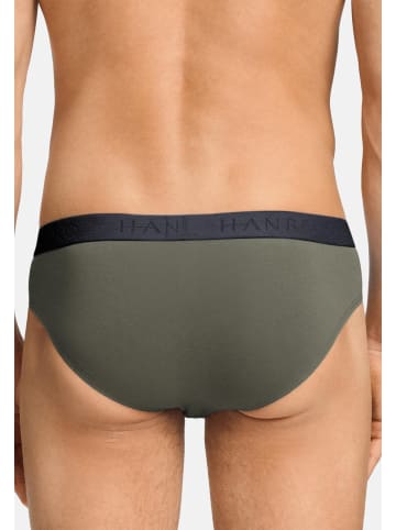 Hanro Slip / Unterhose Cotton Essentials in Charcoal art / smokey olive