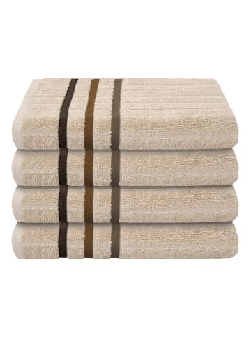 UNCOVER BY SCHIESSER Handtuchset Ohio im 4er Set in Sand