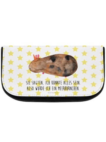 Mr. & Mrs. Panda Kosmetiktasche Einhorn Meerschweinchen mit Spruch in Weiß