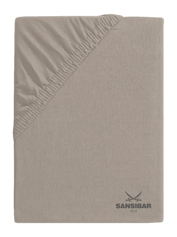 Sansibar Boxspring Spannbettlaken in Taupe