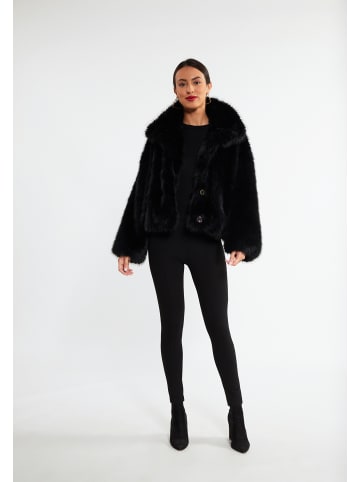 faina Faux Fur Jacke in Schwarz