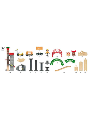 Brio Aktionsspiel BRIO World - Großes Lagerhaus-Set mit Aufzug Ab 3 Jahre in bunt