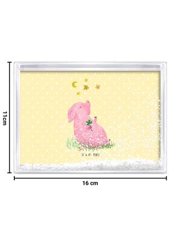 Mr. & Mrs. Panda Bilderrahmen Schwein Glück ohne Spruch in Gelb Pastell