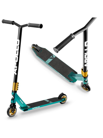 Apollo Stunt Scooter " Star Pro " in schwarz/türkis/gold