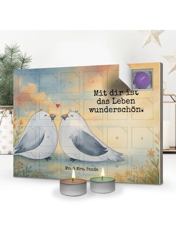 Mr. & Mrs. Panda Duftkerzen Adventskalender Turteltauben Liebe D... in Weiß