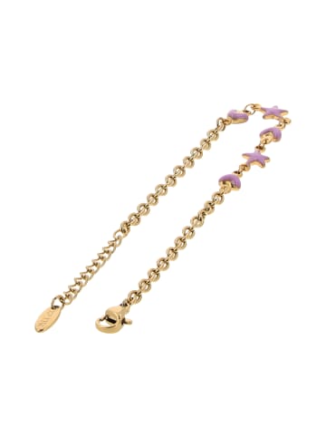 myMo Women Bracelet With Lobster Clasp in Gold Lilac