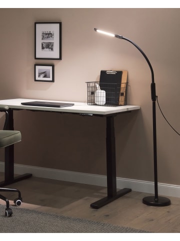 Beliani Stehleuchten APUS in Schwarz - (W) 5 x (H) 174 x (L) 24 cm