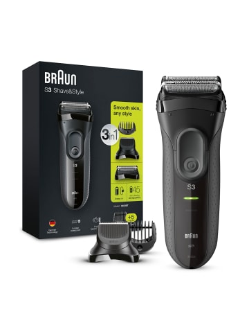 Braun Herrenrasierer Series 3 3000BT in Schwarz