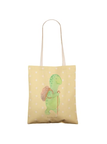 Mr. & Mrs. Panda Shopper Bag Schildkröte Wanderer ohne Spruch in Gelb Pastell