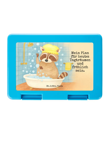 Mr. & Mrs. Panda Brotbehälter Waschbär Design mit Spruch in Weiß