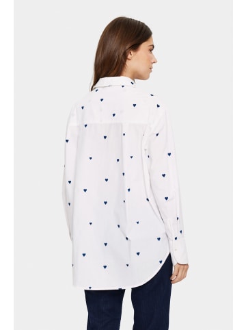 SAINT TROPEZ Langarm - Hemd DianneSZ Oversize fit in Ice Titan Harts