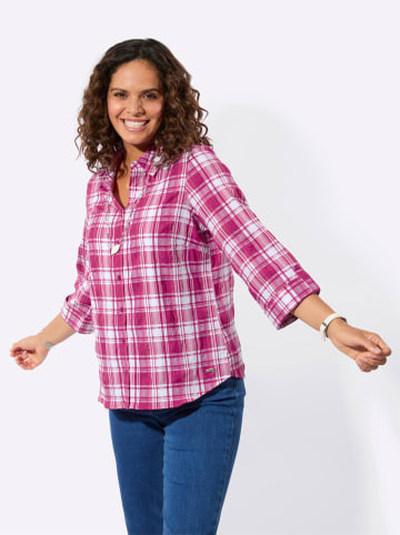 WITT WEIDEN Karo-Bluse in magenta-weiß-kariert