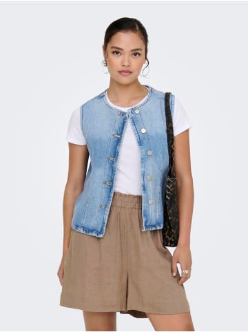 ONLY Weste in Light Blue Denim