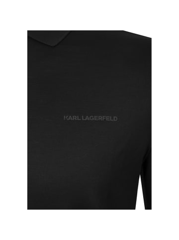 Karl Lagerfeld Langarm-Poloshirt 745002 in schwarz