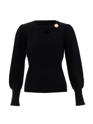 NAEMI Damen Strickpullover in Schwarz