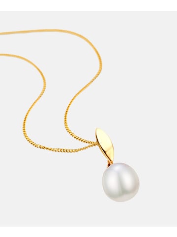 Diamant L'éternel Halskette mit Anhänger aus 375 Gelbgold mit Perle