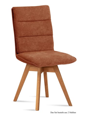 58 aufm Kessel ESSZIMMERSTUHL drehbar (2er-Set) Dorle 47x92x60 Eiche geölt/Cognac