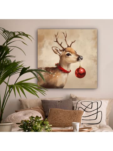 MuchoWow Leinwand Bilder Hellbraun