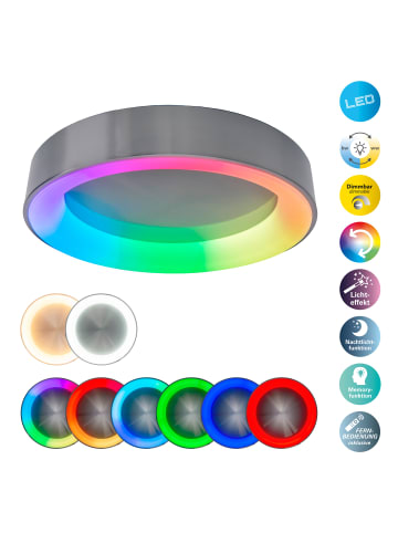 näve LED Deckenleuchte "MULTO" in nickelmatt - EEK E