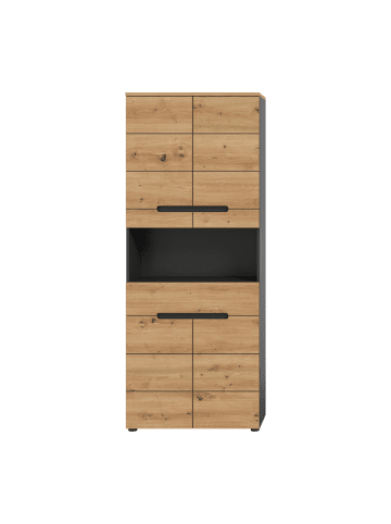 CALICOSY Doppelsäule ENO in Helles Holz - (W) 76 x (H) 193 x (L) 34 cm