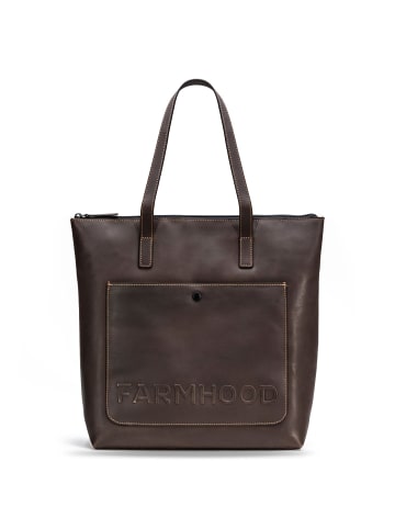 Farmhood Nashville XL Shopper Tasche Leder 35 cm in dark brown