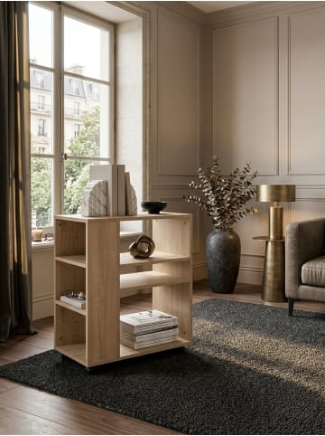 KADIMA DESIGN Regal WL5.695 60x35x75 cm Regalwagen mit Rollen Holz, Schmales in Sonoma