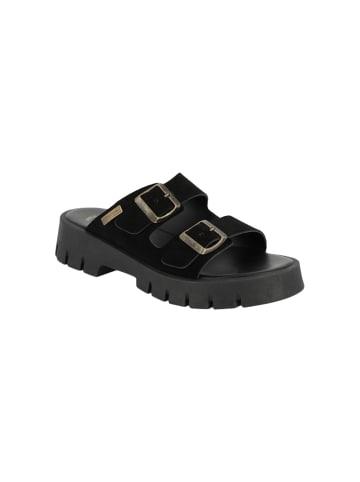 Les Tropéziennes par M Belarbi Tiamo-Ledersandalen mit Absatz Schwarz