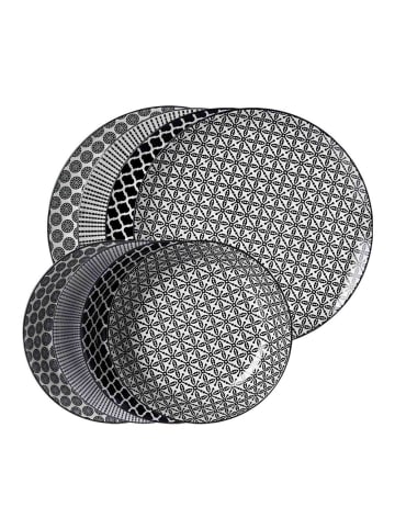 Ritzenhoff & Breker 8er Set Tafelservice Takeo Mixed schwarz-weiß in schwarz-weiß