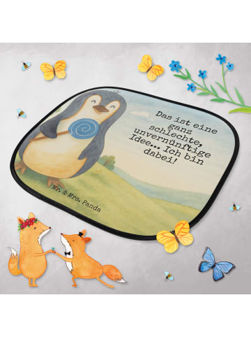Mr. & Mrs. Panda Sonnenschutz Pinguin Lolli Design mit Spruch in Weiß
