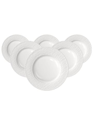 Villeroy & Boch 6er Set Speiseteller Manufacture Ice in Weiß ø 27,1 cm in weiß