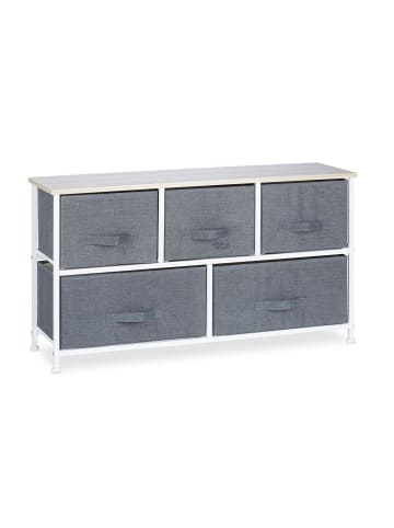 relaxdays Regalsystem in Grau - (B)100 x (H)54,5 x (T)30 cm