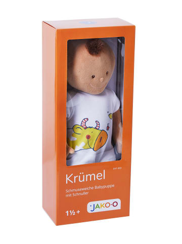 Haba Stoffpuppe Kuschelpuppe Krümel mit Schnuller in braun