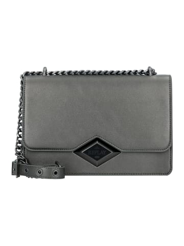 Replay Schultertasche 24.5 cm in gun metal