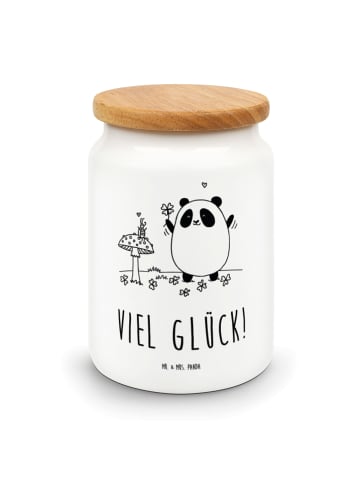Mr. & Mrs. Panda Frischhaltedose Panda Glück mit Spruch in Weiß