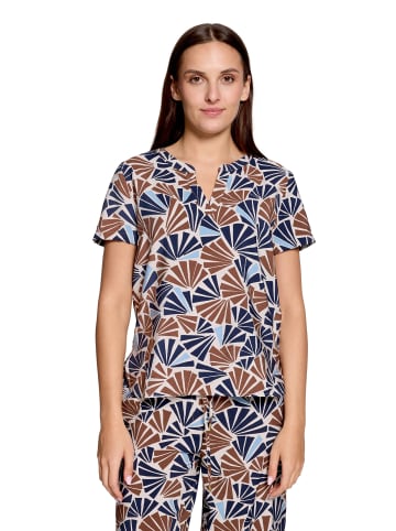 BETTY & CO Schlupfbluse kurzarm in Nature/Brown